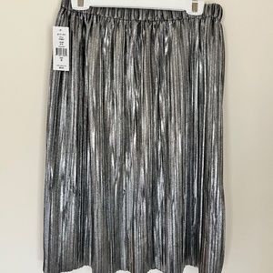 JM Studio by John Meyer Silver Metallic Skirt
